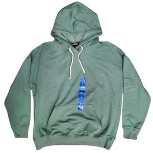BUFFALO David Bitton Sweater Adult Large Jade Green Soft Fleece Pullover Hoodie